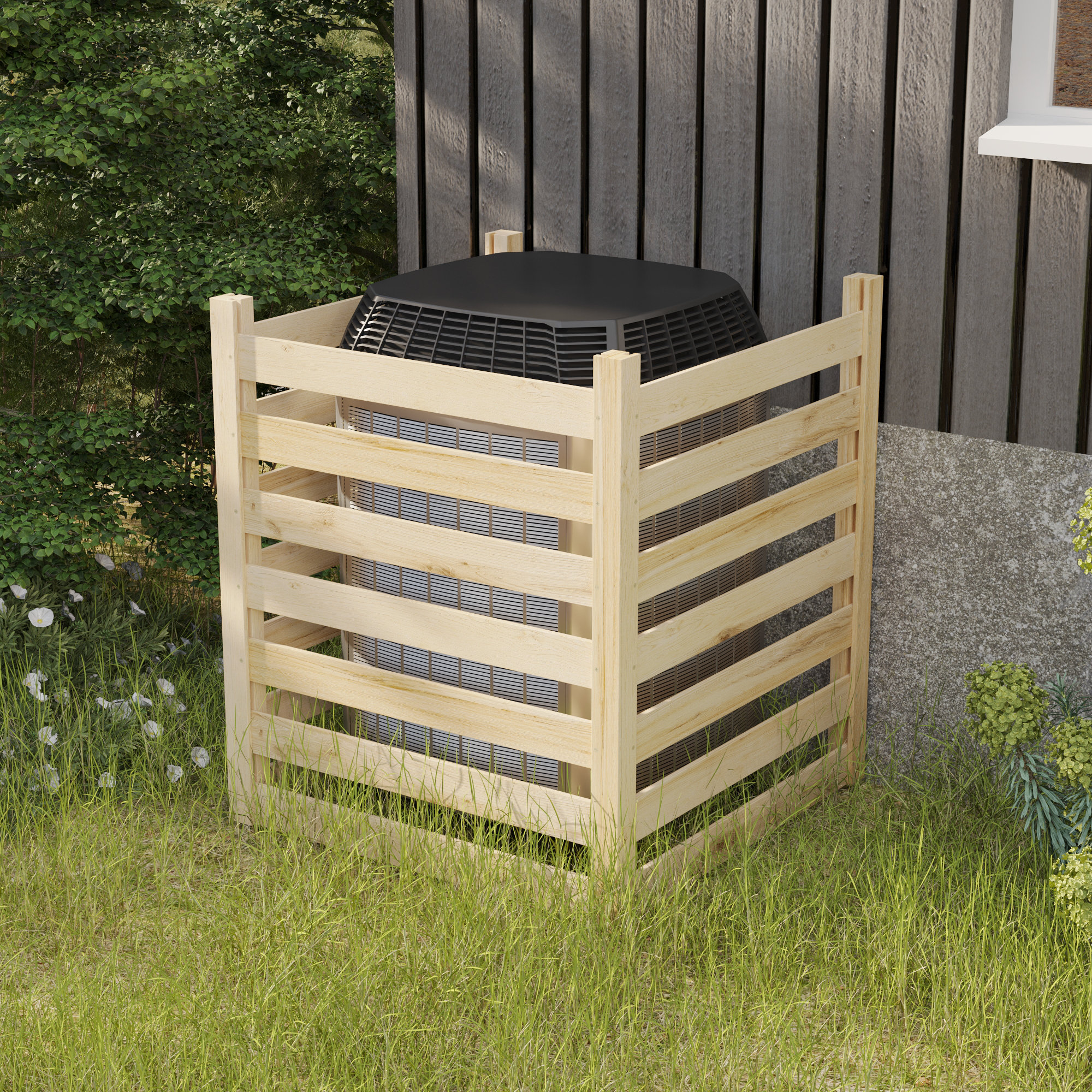 Panels To Hide Ac Unit Beimo Air Conditioner Fence 50 H X 50 W