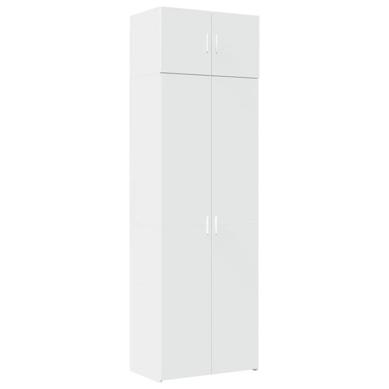 Storage Cabinet 70X42.5X225 Cm Engineered Wood, White