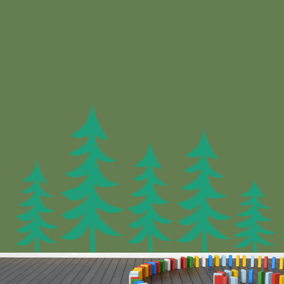 Décalcomanie murale arbres pin