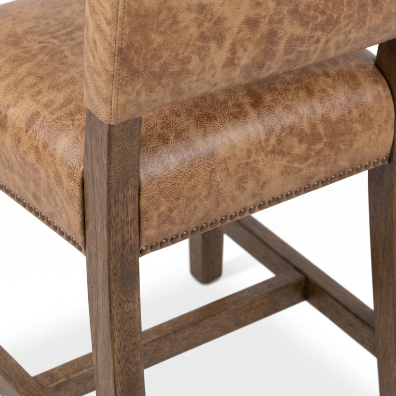 Darcy Leather Dining Chair, Warm Brown