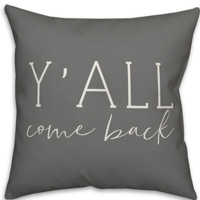 Textual Outdoor Throw Pillow