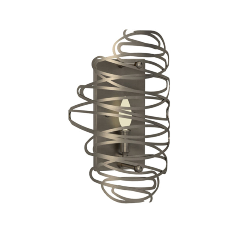 Cyclone 1 - Light Candle Wall Light, Nickel