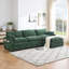 Canapé modulaire en chenille de 113 po, siège en L 3-4 places avec repose-pieds et poches latérales pour salon