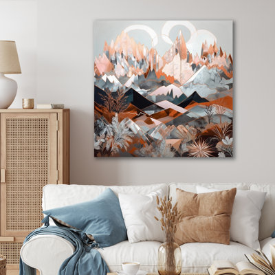 " Rose Gold Metallic Mountains III "