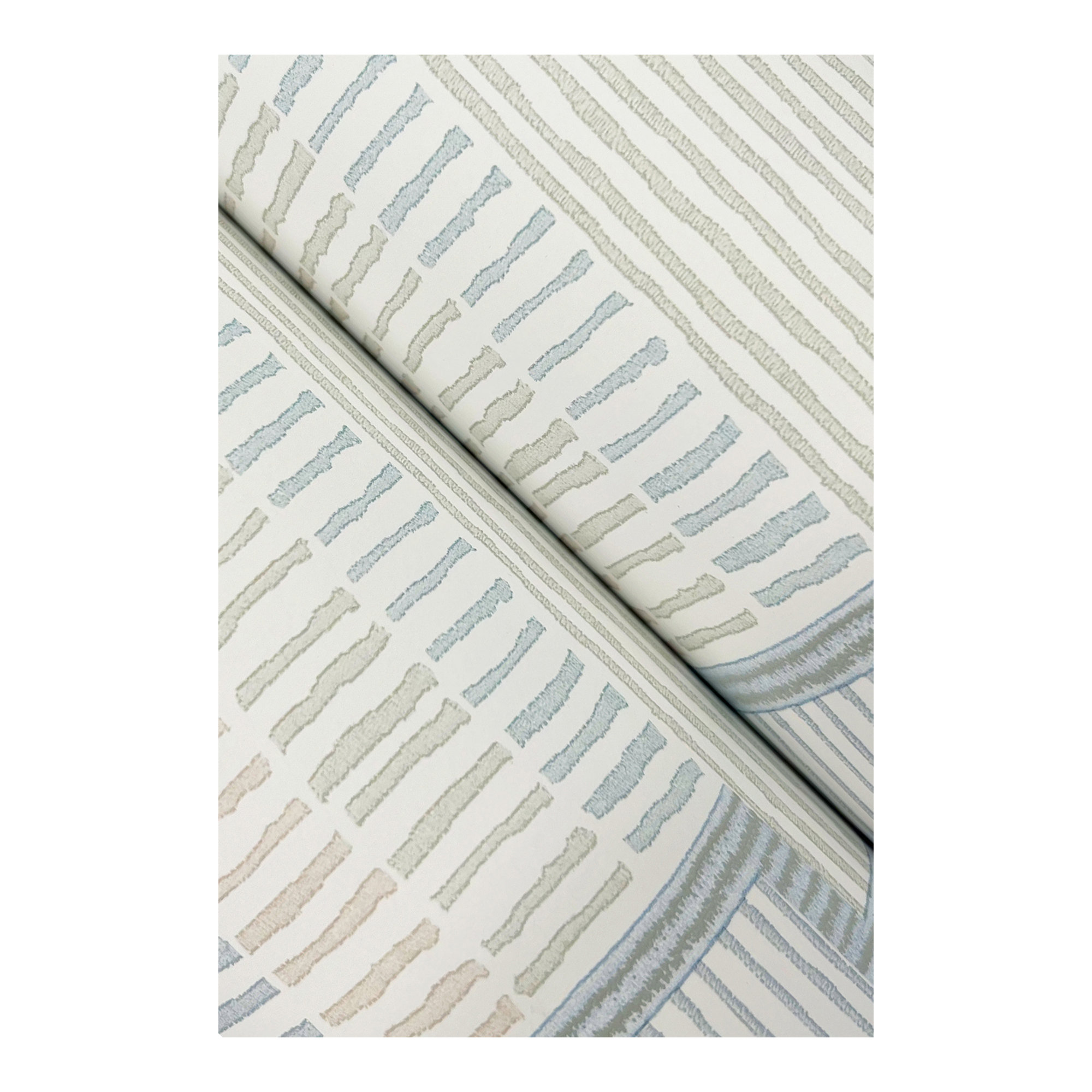 Modern Unpasted Geometric Wallpaper, Blue