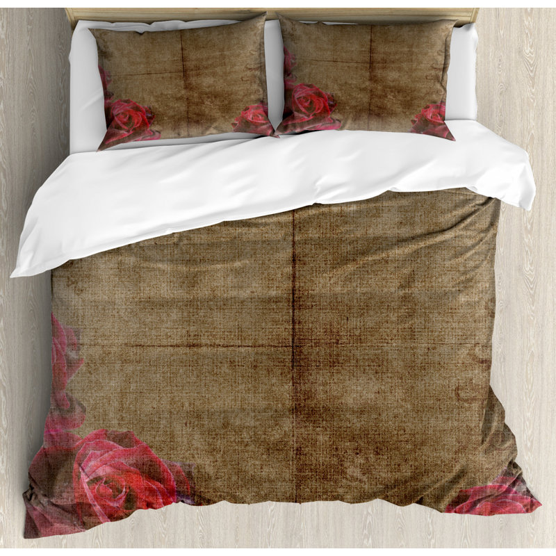 French Country Polyester Duvet Cover, Queen Duvet Cover + 2 Standard Shams
