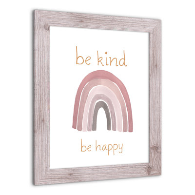 «Be Kind Happy», art encadré