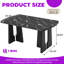 Table de salle à manger de 63 pouces en faux marbre avec base géométrique en MDF-1327564301