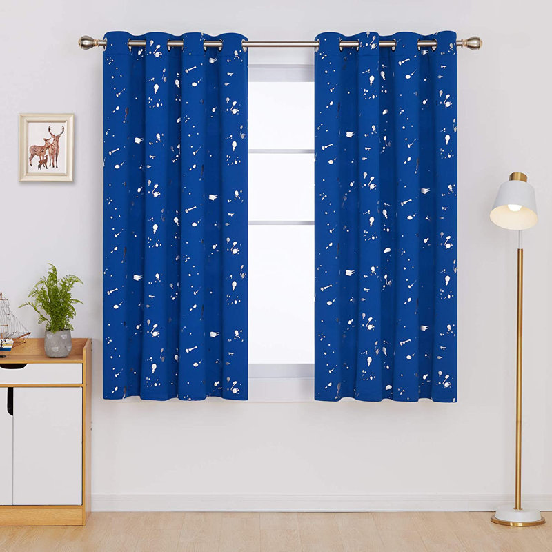 Siskiyou Room Darkening Curtain Pair, 52" W x 72" L, Royal Blue