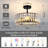 14.5" 4-Light Semi Flush Mount Ceiling Light Matte Black Frame Bright  (Bulbs Not Included)-847492794