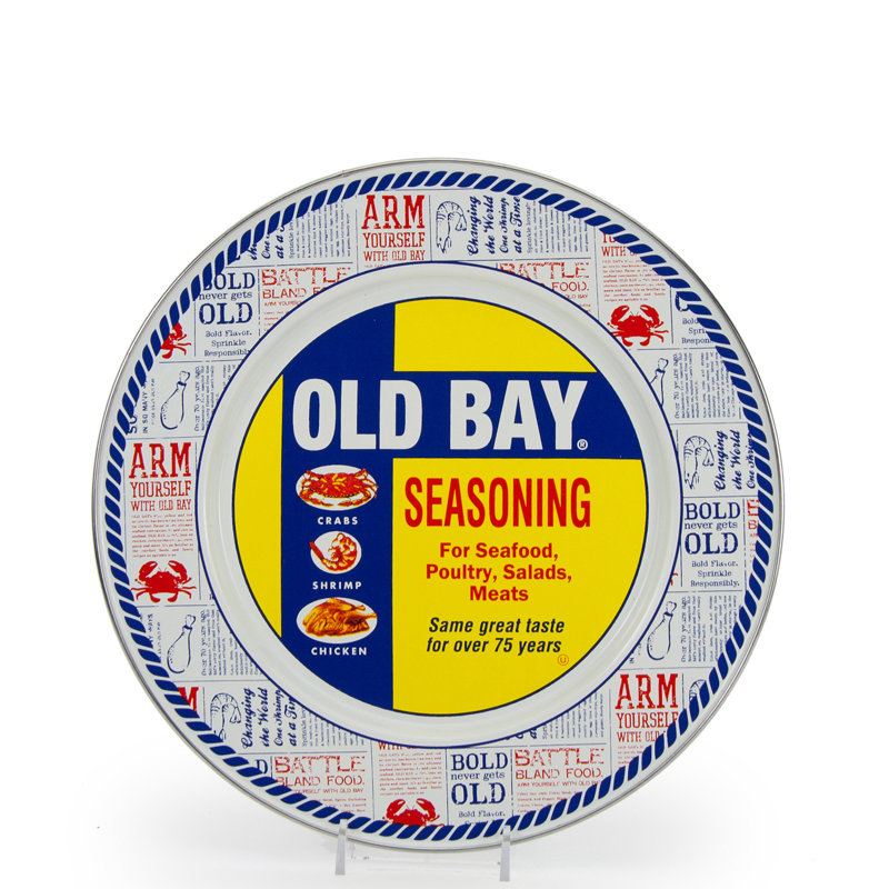 Old Bay 10.5'' Handmade Dinner Plate