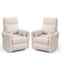 Sherry 34'' Upholstered Swivel Power Recliner & Rocker (Set of 2)