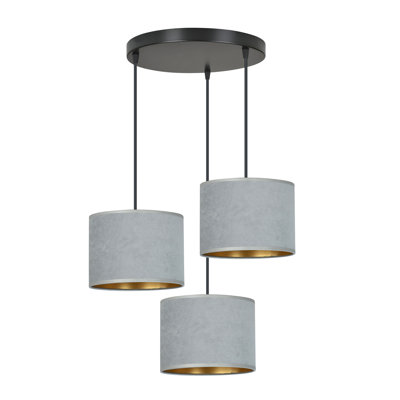 Eamie 3 - Light Black Cluster Pendant