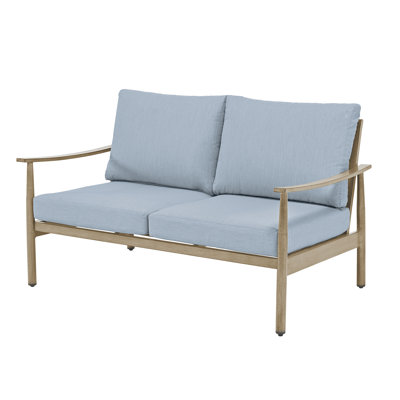 Mariene 52'' Wide L-Shaped Aluminum Patio Sofa with Cushions