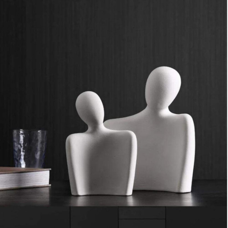 Ensemble de 2 figurines abstraites Embrace