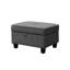 Canapé modulaire en tissu gris de 99 pouces avec méridienne, repose-pieds avec rangement et 4 coussins décoratifs Harmony-1121797307