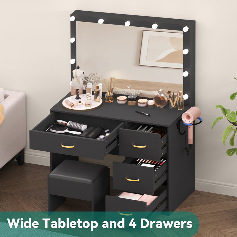 Ravien Dressing Table with Mirror