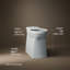 Corbelle Tall Elongated Toilet Bowl With Skirted Trapway-1340419479