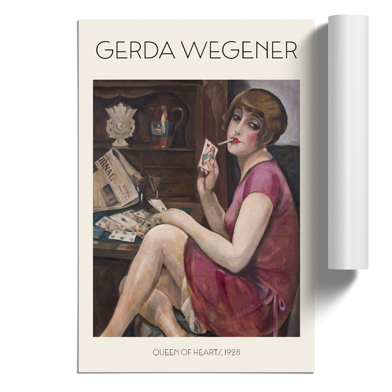 Queen of Hearts Print by Gerda Wegener - Frameless Print, 59cm H x 42cm W x 0.1cm D