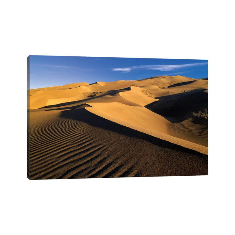 750' Sand Dunes, Tallest In North America, Great Sand Dunes National Monument by Tim Fitzharris - Wrapped Canvas Print