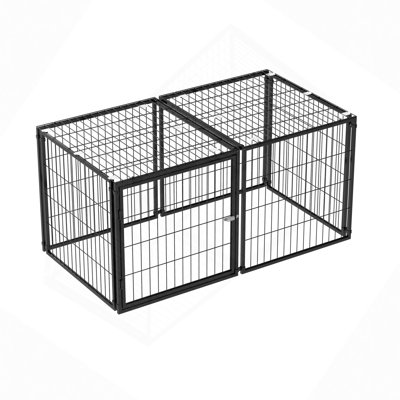 Large Dog Cage Dog Kennel For Medium Dogs Puppy Dog Playpen With Top, Pet Cage, Indoor