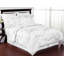 Ensemble d'édredon moderne et contemporain en microfibre noir / blanc 3 pièces Marble-21416684