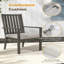 Ensemble de 4 chaises de patio en aluminium toutes saisons de 23 po avec coussins gris épais et structure grise