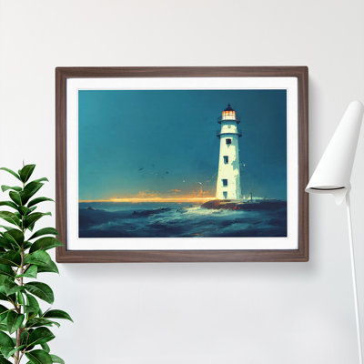 Thrilling Lighthouse Sunrise - Single Picture Frame Painting