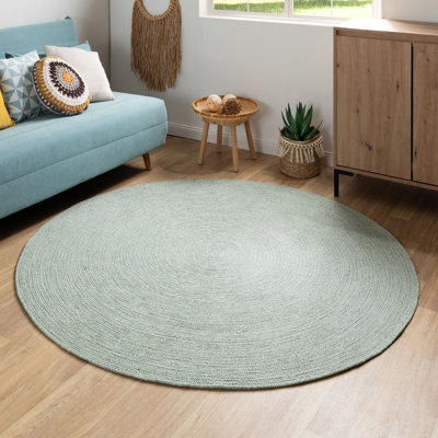Round Dahlin Cotton Braided Area Rug