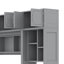 Grande armoire murale grand lit escamotable avec tablettes et tiroir-839692087