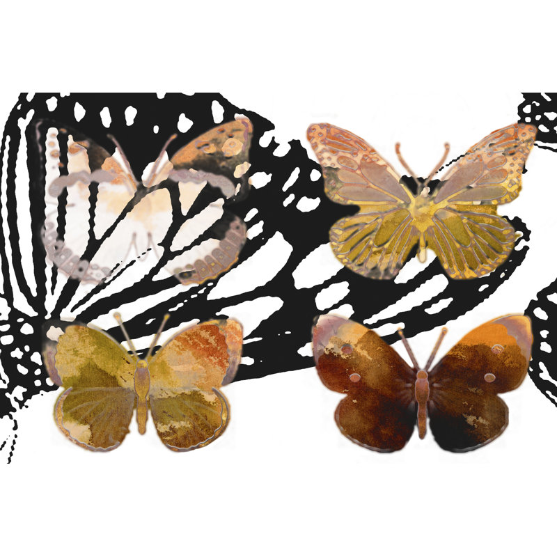 Papillons superposés III, H 32 po x l 48 po x P 1,25 po