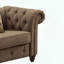 Chaise d'appoint capitonnée avec coussin décoratif