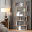 Onasander Bookcase 6 Tier Display Stand Room Bookshelf Storage Drawers Divider
