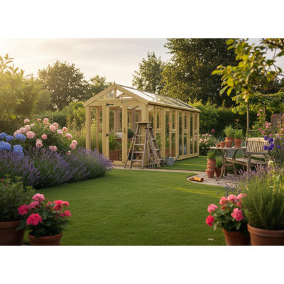 6x16 Glass Green House