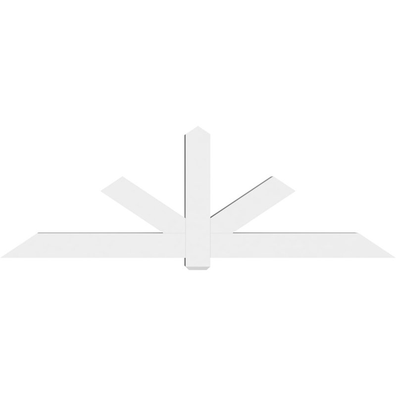 Kennewick Architectural Grade PVC Gable Bracket, 32" H x 96" W (Pitch: 8/12), 6" D x 6" F