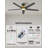 2pcs 52-inch Elvert Flush Mount Ceiling Fan With Led Lights Black Gold-1507817093-1507817114