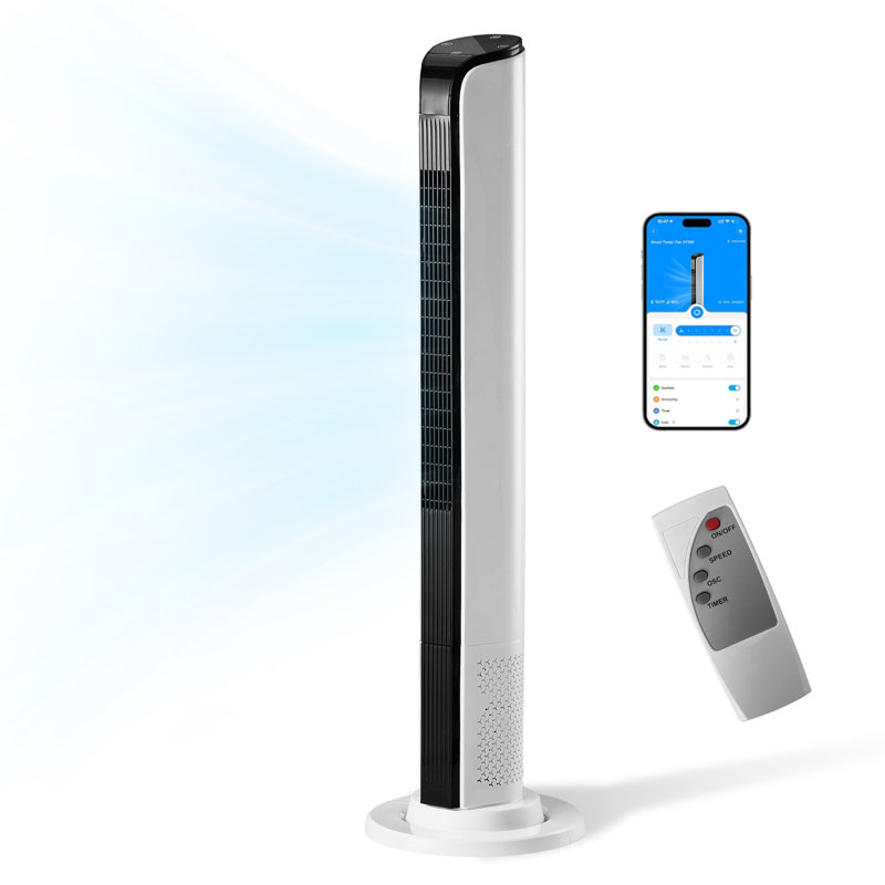 Ventilateur de plancher oscillant électrique 42 "avec fonction WIFI