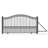 ALEKO® Paris Style Single Slide Steel Driveway Gate with AC1400 Gate Opener-93987427