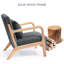 Chaise avec accoudoirs de lecture rembourrée Comfy-583249373