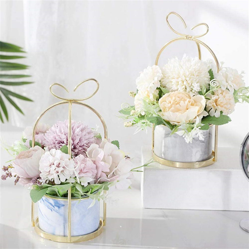 Peony Arrangement in Pot, White 