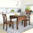 Space-saving Modern Walnut Dining Table Sets With Extendable Wood Design