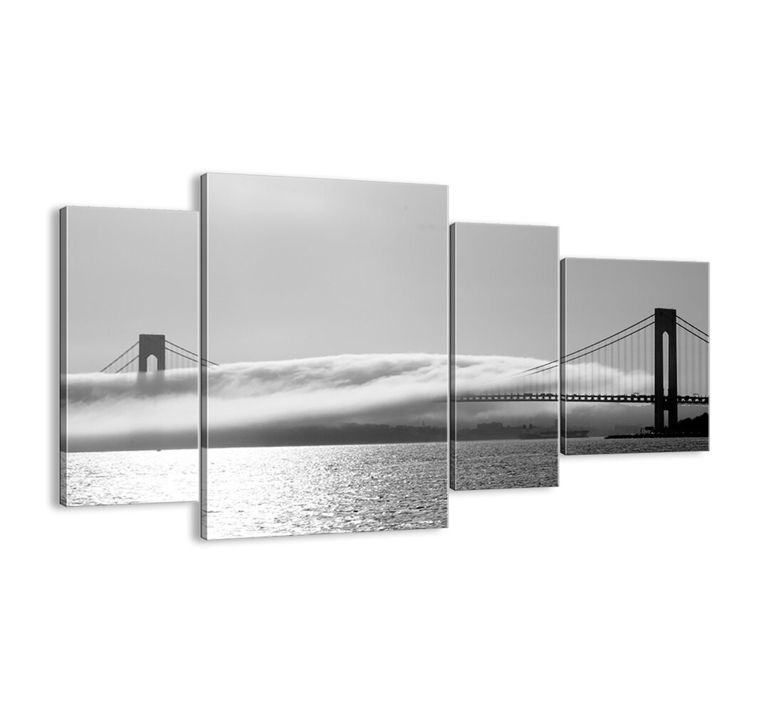 4-tlg. Leinwandbilder-Set - Fotografie „Swim Through the Golden Gate”