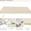 Auvent de terrasse blanc crème 12 pi x 8 pi. Pare-soleil rétractable avec manivelle. 280G / M et eau - tissu. Cadre en aluminium pour balcon, abri de jardin, manivelle, tissu, terrasse, patio