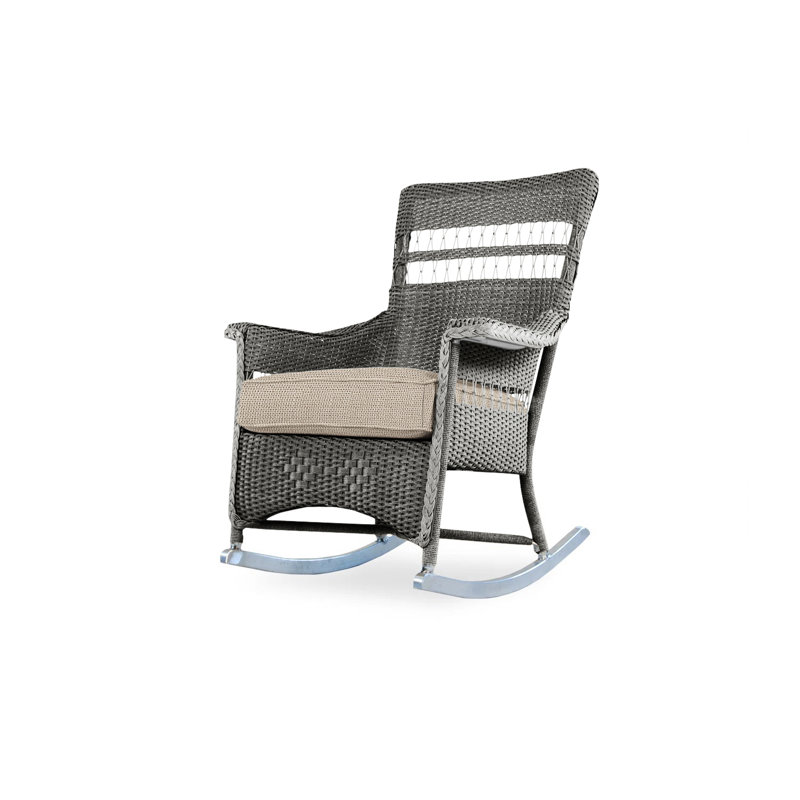 Nantucket Outdoor Rocker Chair, Decorline Natural, White