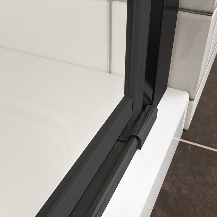 30''W x 72'' H Bifold Frameless Glass Shower Door,Folding Frameless Shower Door