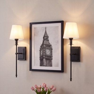 1-Light Iron Hardwired Wallchiere
