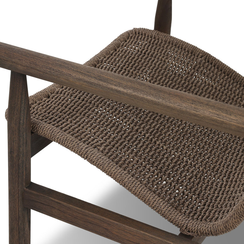 Dume Outdoor Chair, Dark Gray/Dark Brown