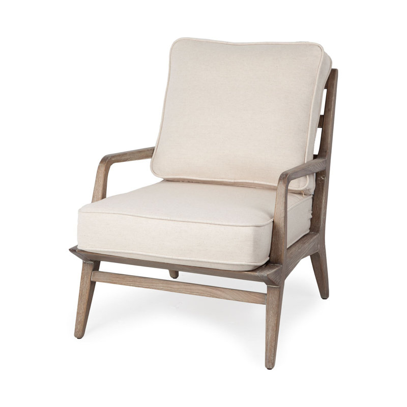 Upholstered Accent Chair, Off-White