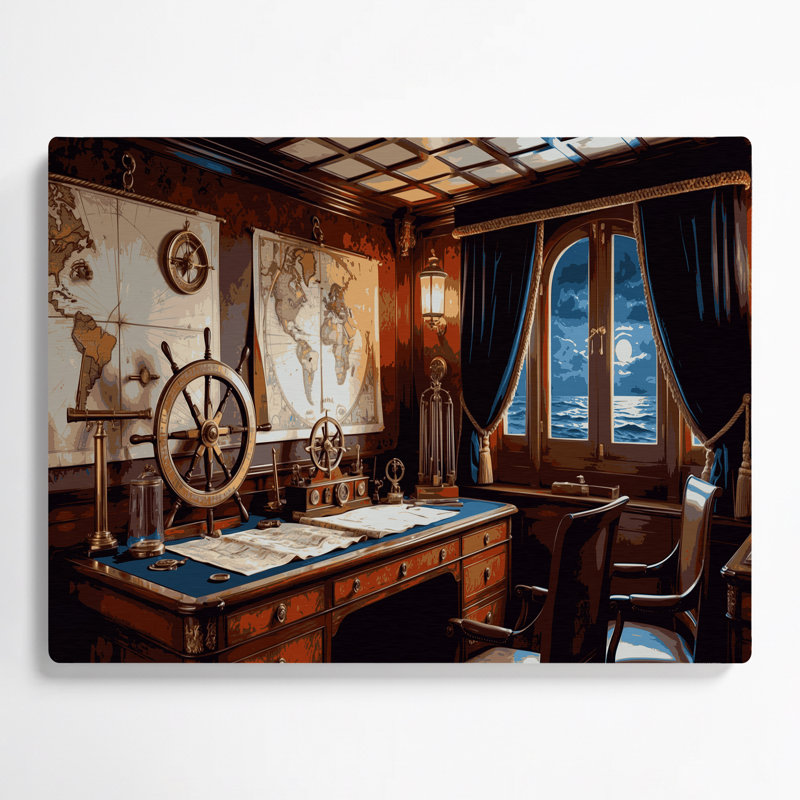 Art mural en métal noir Coasters Captains Quarters Elite, H 8 po x l 10 po