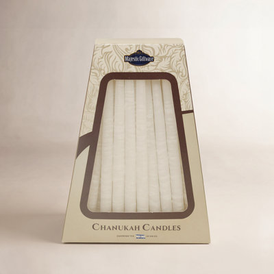 Safed Chanukah Candle